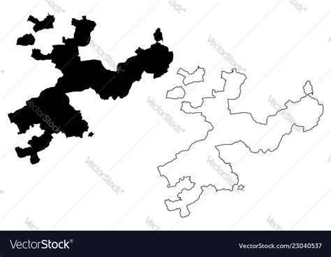 Solothurn map Royalty Free Vector Image - VectorStock