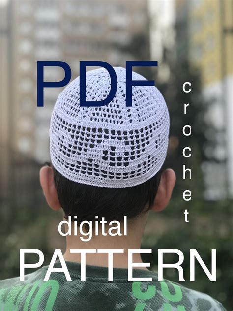 Crochet islamic kufi hat pattern, crocheting summer cap PDF - Inspire ...