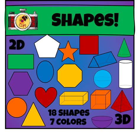 2D Shapes Clipart Geometric Clipart Cute Clipart Teacher - Clipart Library - Clip Art Library