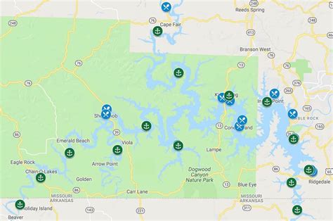 Table Rock Lake Map With Marinas | Bruin Blog