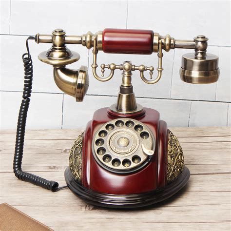 Nouveau Vintage style antique téléphone rotatif façonné combiné rétro vieux téléphone Home ...