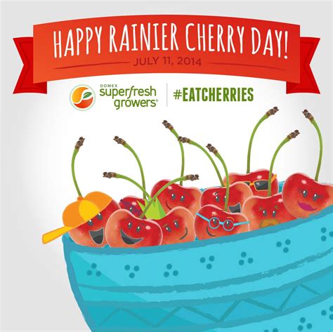 Happy National Rainier Cherry Day July 11, 2014! #EATCHERRIES | Rainier cherries, Sweet cherries ...