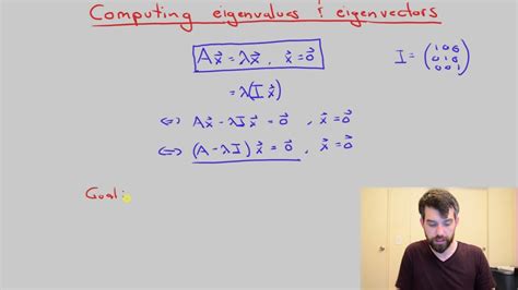 Using determinants to compute eigenvalues & eigenvectors - YouTube