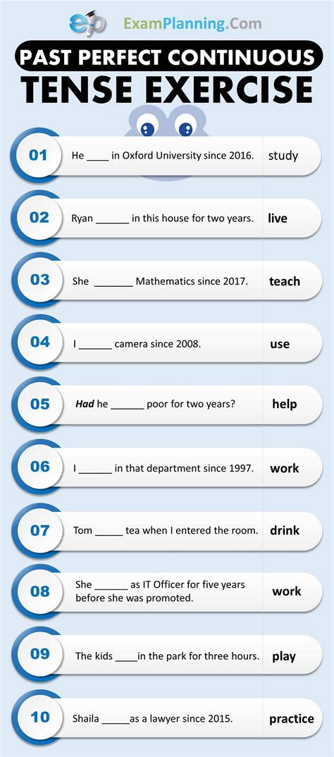 Past perfect tense exercises – Artofit