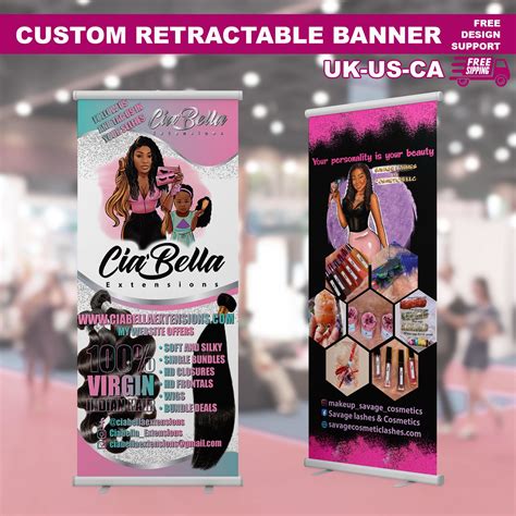 Retractable Banner Custom Roll up Banner Stand Pop up Banner - Etsy Australia