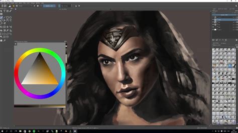 Time-Lapse Krita Painting - Wonder Woman - YouTube