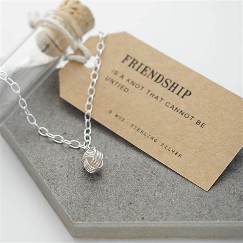 personalised silver friendship knot bracelet by wue ...