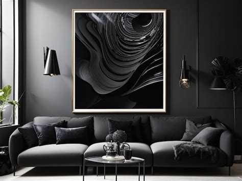 Premium AI Image | modern living room with black paint