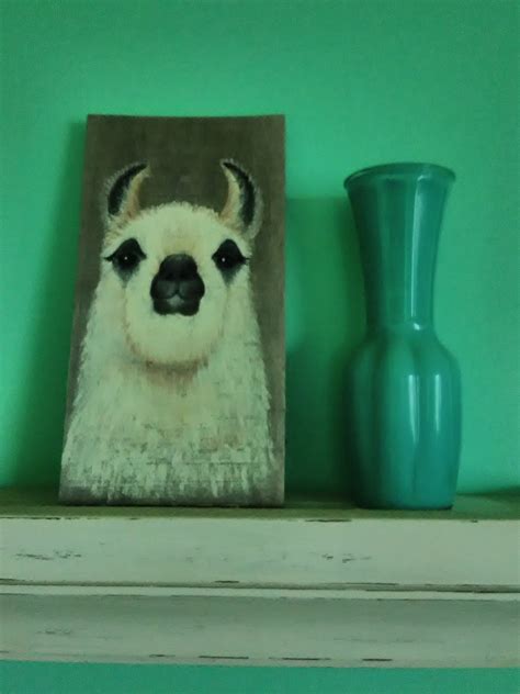 Llama painting on wood llama wall decor ready to ship | Etsy | Rustic art, Painting on wood ...