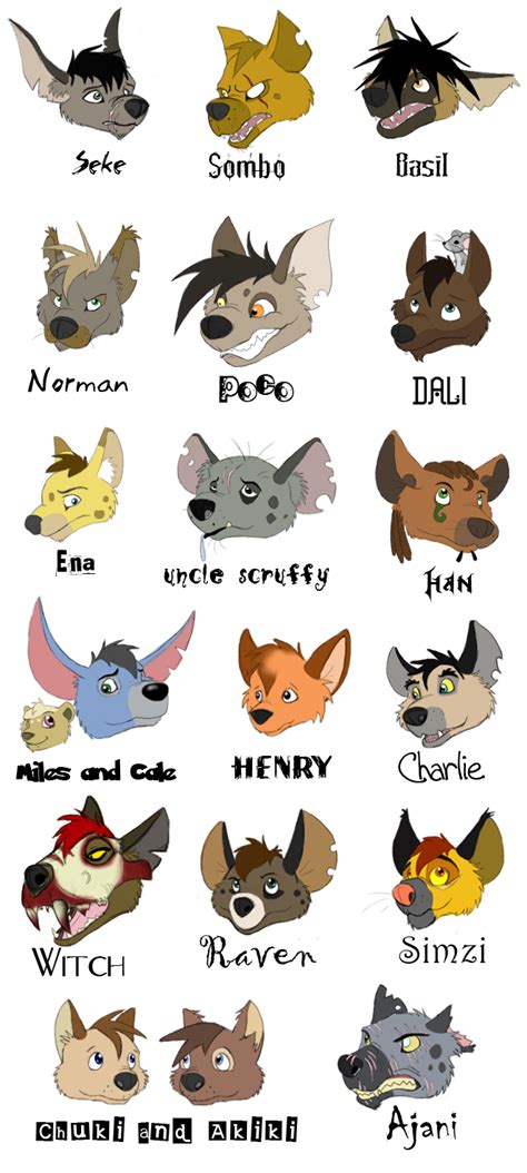 Hyena Character Headshots by PterosaurRaven-sama on DeviantArt