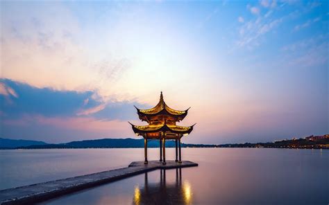 Download wallpapers 4k, West Lake, chinese landmarks, Hangzhou Xi Hu, Zhejiang, China for ...