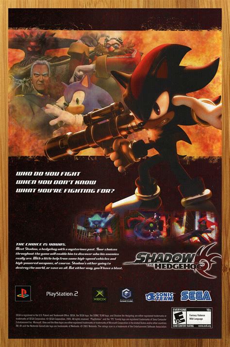 2005 Shadow the Hedgehog Gamecube PS2 Xbox Print Ad/Poster Official Art Sonic | eBay