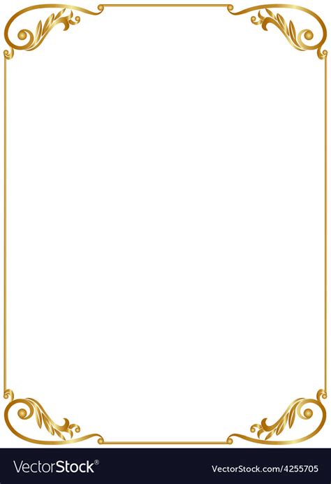 Gold frame Royalty Free Vector Image - VectorStock