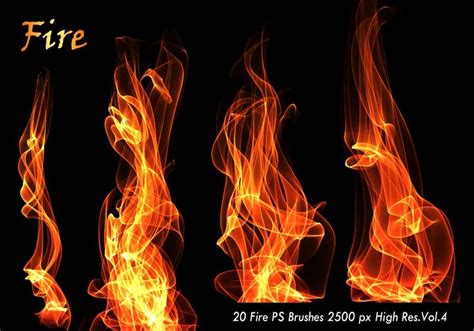 20 Fire PS Brushes abr.Vol.4 | Ps brushes, Brush, Photoshop brushes