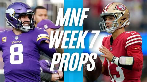 Monday Night Football NFL Player Props 2023 | 49ERS vs VIKINGS | Week 7 ...