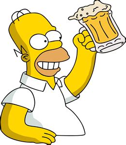 Homer Simpson Holding beer Duff logo vector. Download free Homer ...