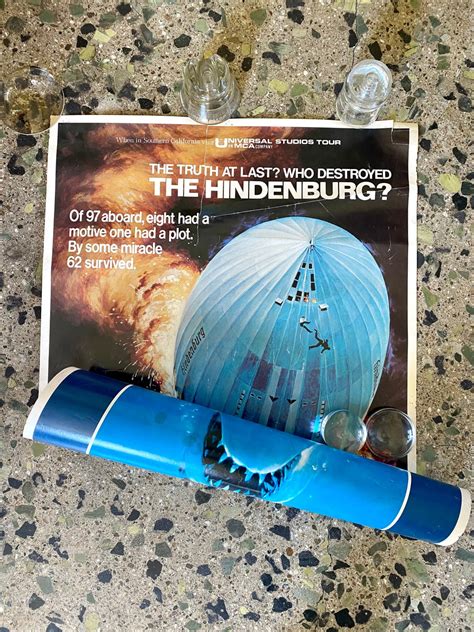 Jaws Hindenburg Movie Poster RARE Vintage Movie Poster Two Sided With Jaws and Hindenburg 1976 ...