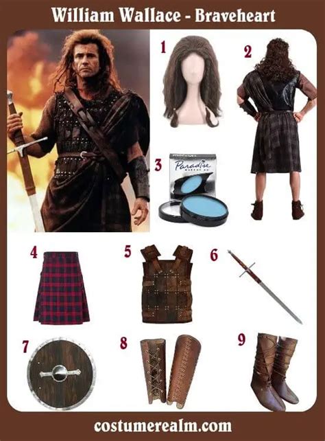 How To Dress Like William Wallace Costume Guide: Embrace Scottish Bravery Guide For Cosplay ...