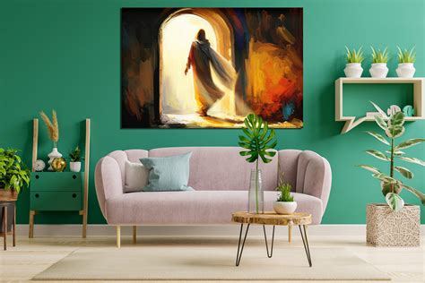 Jesus Christ Painting of Resurrection on Premium Canvas Created ...