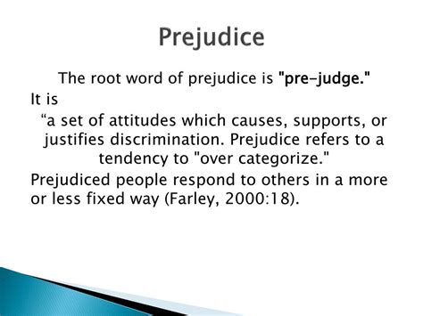 PPT - Prejudice PowerPoint Presentation, free download - ID:2600992