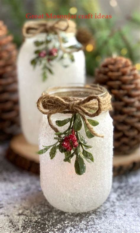 17 Creative Ways to Use Mason Jars in 2020 | Mason jar christmas crafts, Christmas crafts to ...