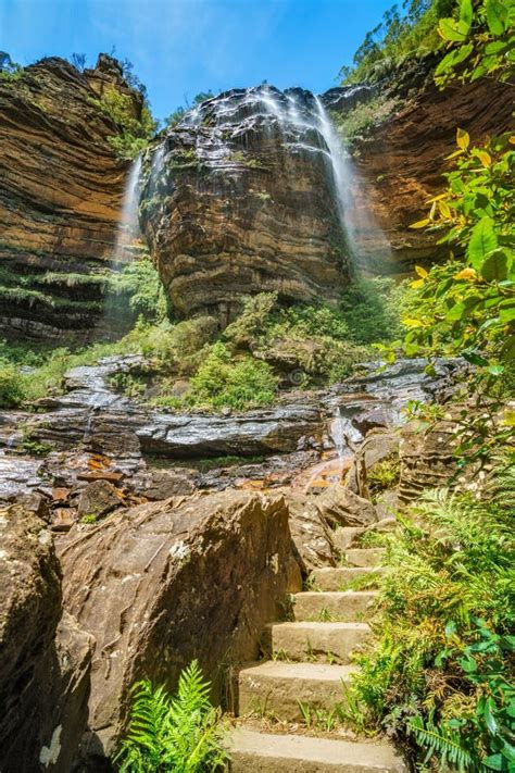 Beautiful Waterfalls, Wentworth Falls, Blue Mountains, Australia 56 Stock Photo - Image of ...