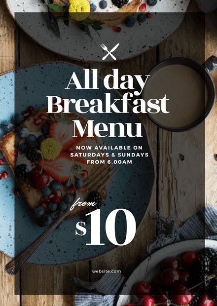 All Day Breakfast Menu Now Available Template - Easil