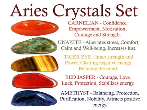 Aries Crystals Set Aries Crysal Set Crystals for Aries - Etsy