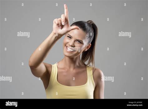 Loser hand gesture hi-res stock photography and images - Alamy