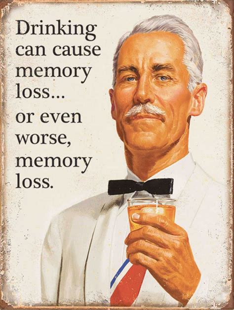 Drinking Can Cause Memory Loss (Mp0504) Metal Plaque Or Fridge Magnet # ...