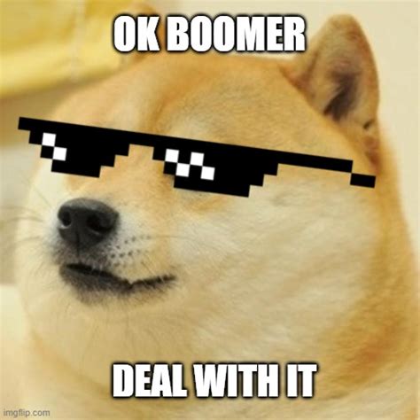 Ok Boomer Deal With It Doge - Imgflip