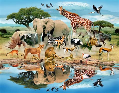 African Savanna African Watering Hole - Pets Lovers