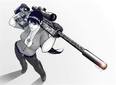 ArtStation - Girl With A Great Big Gun