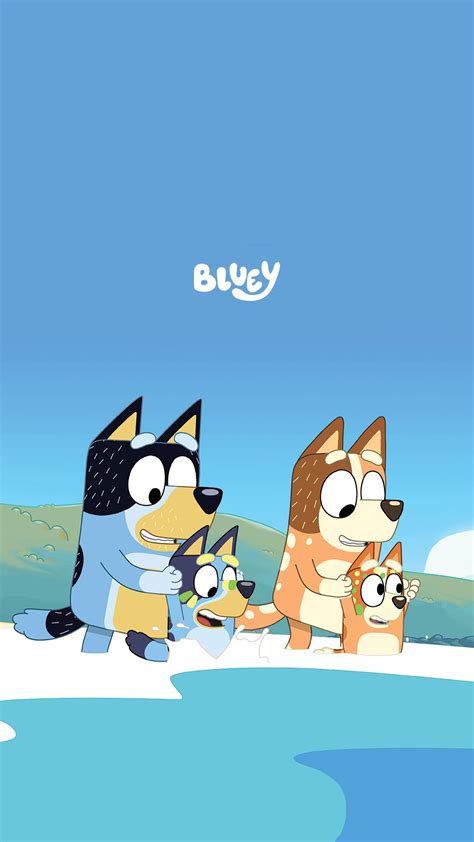 Family Beach Wallpaper - Bluey Official Website