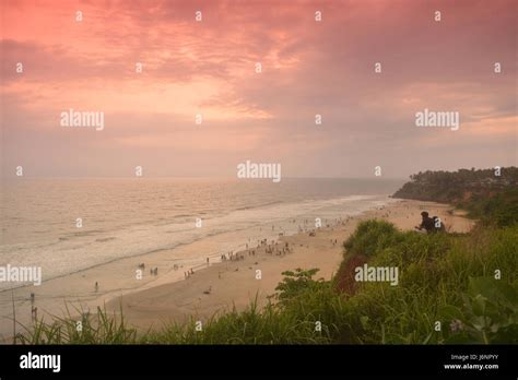 varkala beach cliff view Stock Photo - Alamy