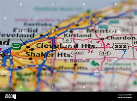 Cleveland heights on a map hi-res stock photography and images - Alamy