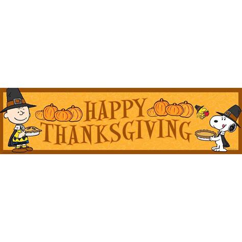 Peanuts Happy Thanksgiving Classroom Banners | Eureka School