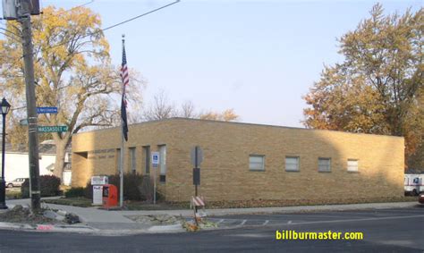 Looking northwest at the Minooka Post Office. (November, 2007)