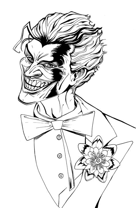 The Joker - Portrait Lineart by theharmine on DeviantArt