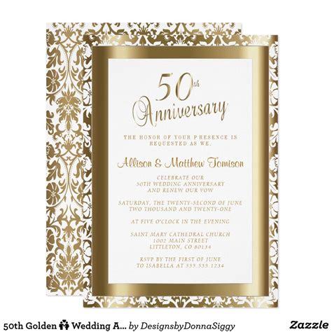 Printable 50Th Wedding Anniversary Invitations