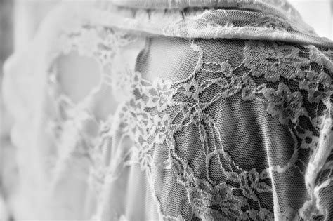 Free Images : black and white, floral, lace, wedding dress, bride, close up, textile, back ...