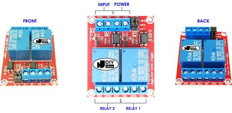 DIYables 2-channel Relay Module 5V for Arduino, ESP32, ESP8266, Raspberry Pi