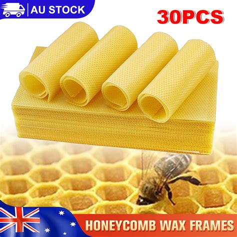 30Pcs Wax Frames Bee Hive Beekeeping Foundation High Quality Honeycomb ...