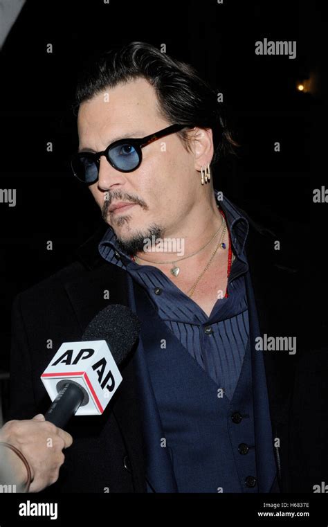 Actor Johnny Depp doing an interview with AP at the Maltin Modern ...