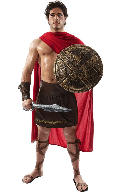 Men's Spartan Warrior Roman Gladiator Soldier History Film Halloween Costume | eBay