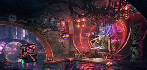 Download Techno Buddha Cyberpunk 2077 Wallpaper | Wallpapers.com