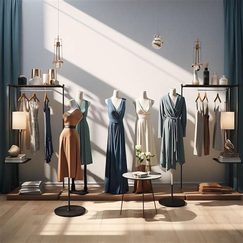 Premium AI Image | a room with a mannequin and a dress on display