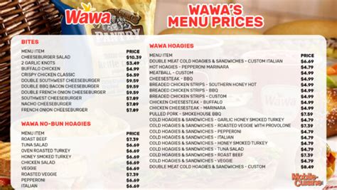 Updated Wawa Menu Prices + Secret Items (2024)