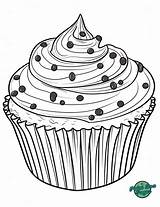 Cupcake Coloring Pages With Sprinkles sketch template