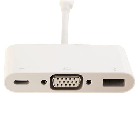 Genuine Apple USB-C to VGA Multiport Adapter (MJ1L2AM/A) - White - Cables & Adapters